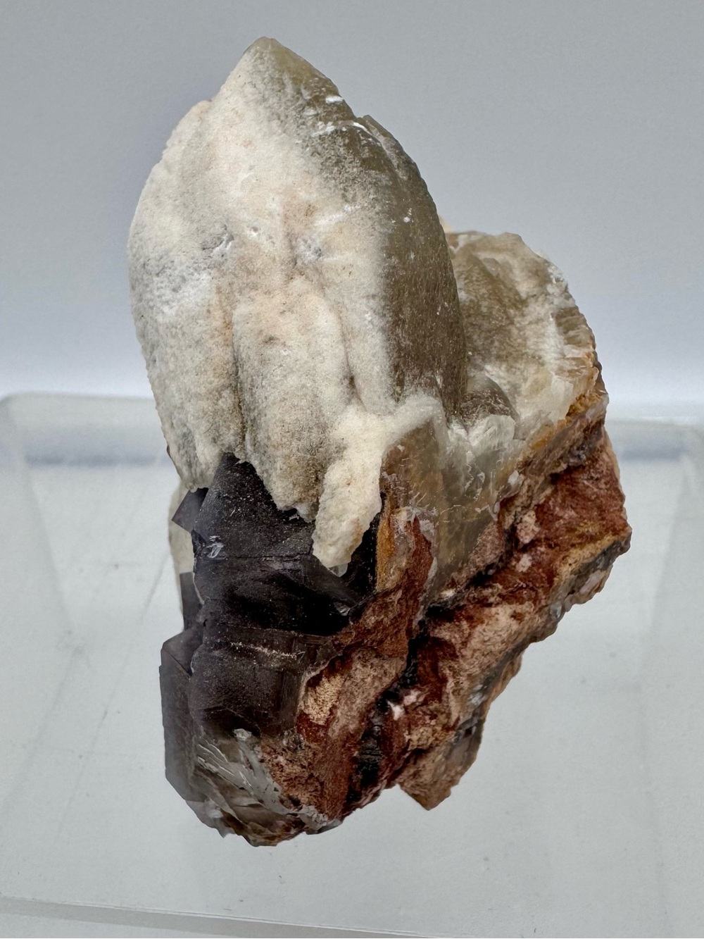 Natural Fluorite Cubes With Calcite Matrix Mineral Specimen